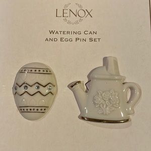 Lenox Watering Can and Egg Pin Set